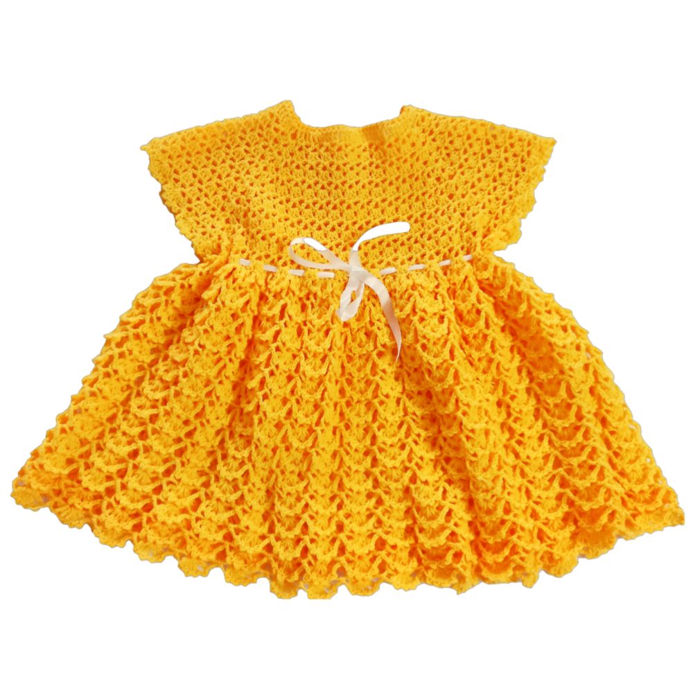 customizable baby girl crochet dress / woolen baby dress