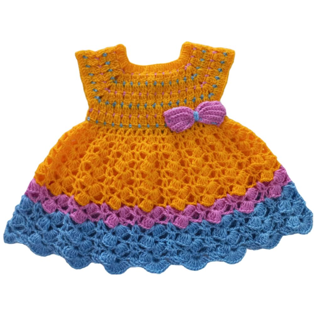 Baby dress in blue - size 3-6 months at Pretty Cute Knits | Shop In Ireland