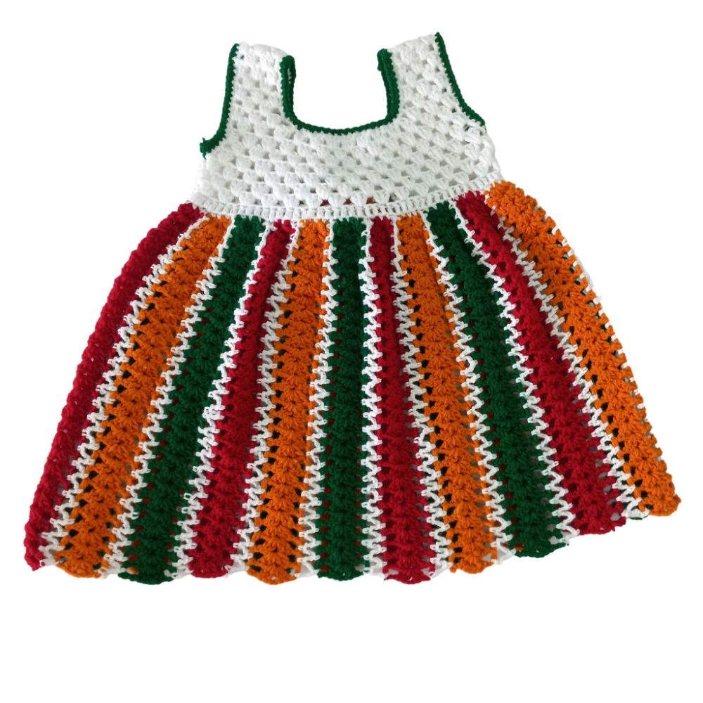 Buy DORCHIS Baby Girl Dress - Woolen Top with Skirt, Handmade with Crochet  (2-3 Years, White-Yellow) at Amazon.in
